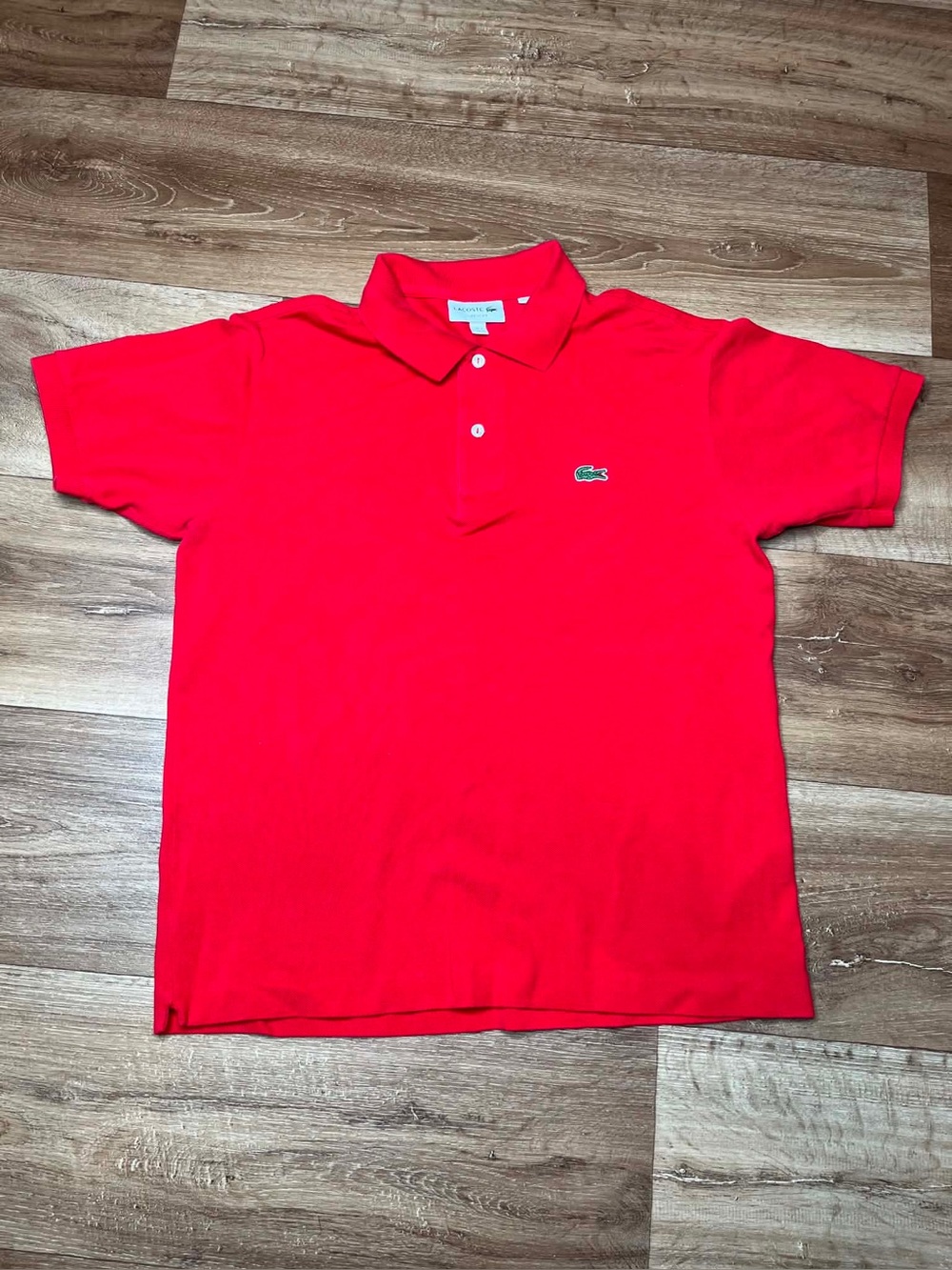 Lacoste Red Classic Fit Polo Shirt Men's Size M Crocodile Logo
